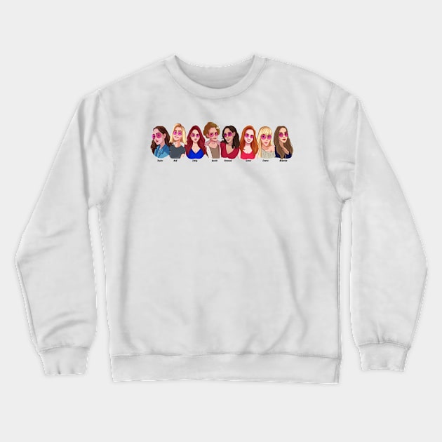 Almost Feminist: Faces! Crewneck Sweatshirt by KaliSucks